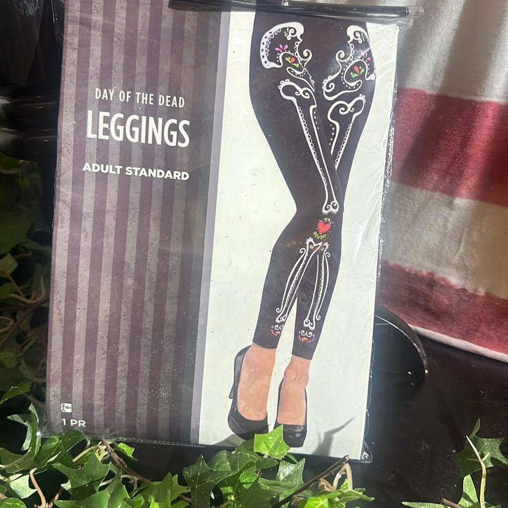 NIP Day of the Dead Leggings Adult Standard Size